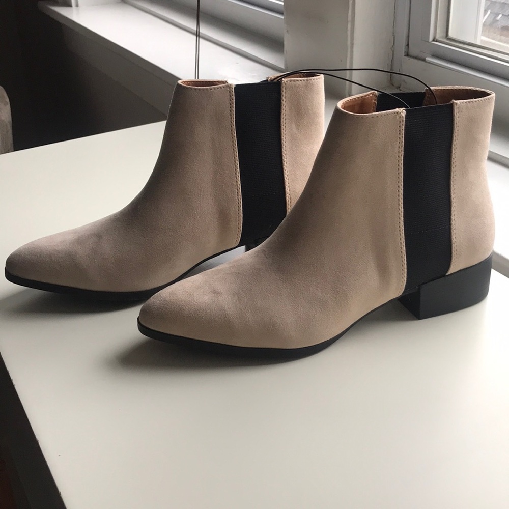 H&M Faux Suede Chelsea Booties
